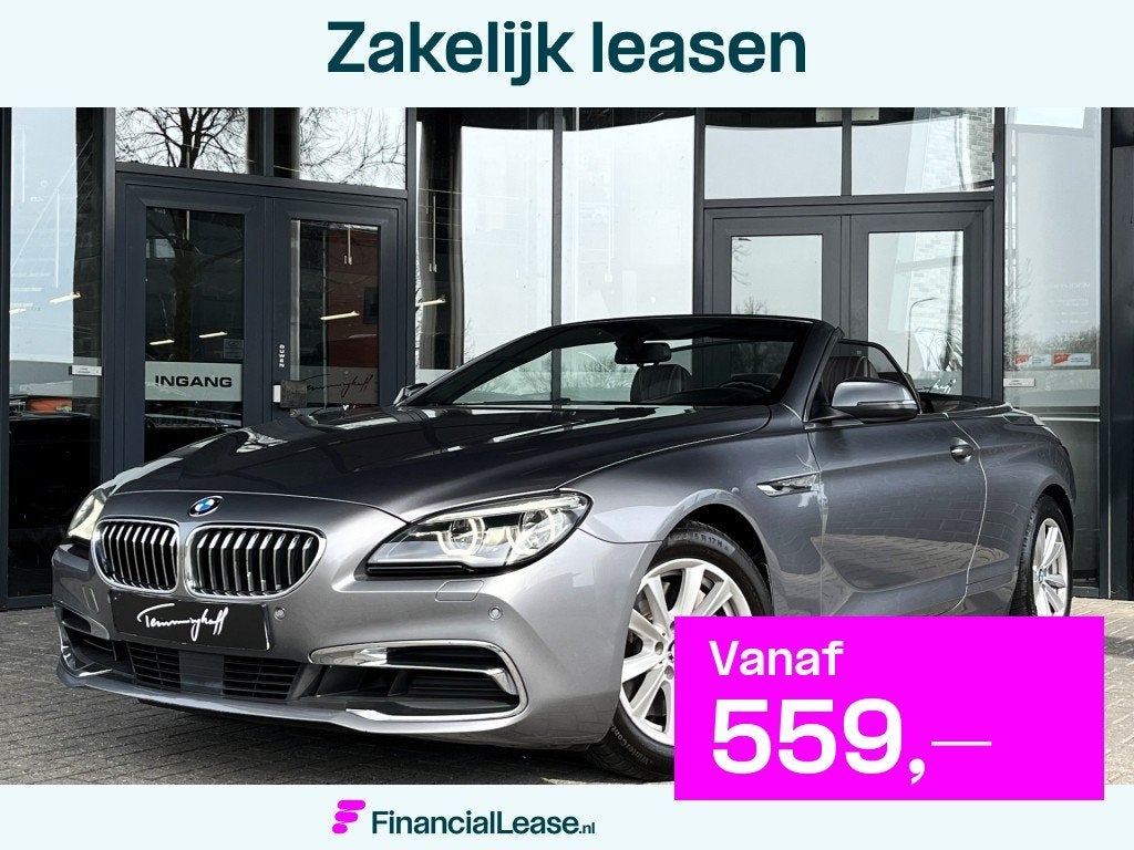 BMW 6 Serie 640i XDRIVE CABRIO HIGH EXECUTIVE, Gebruikt, Euro 6, Leder, Bedrijf