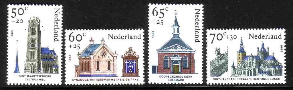 Nederland 1985 1324/1327 Zomer, Kerken, Postfris, Ophalen of Verzenden, Na 1940, Postfris