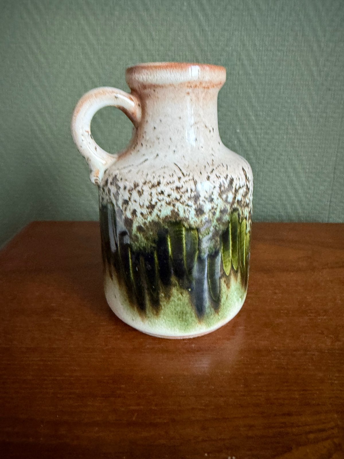 Vintage West Germany Keramiek Vaasje - Fat Lava Stijl, Antiek en Kunst, Ophalen of Verzenden