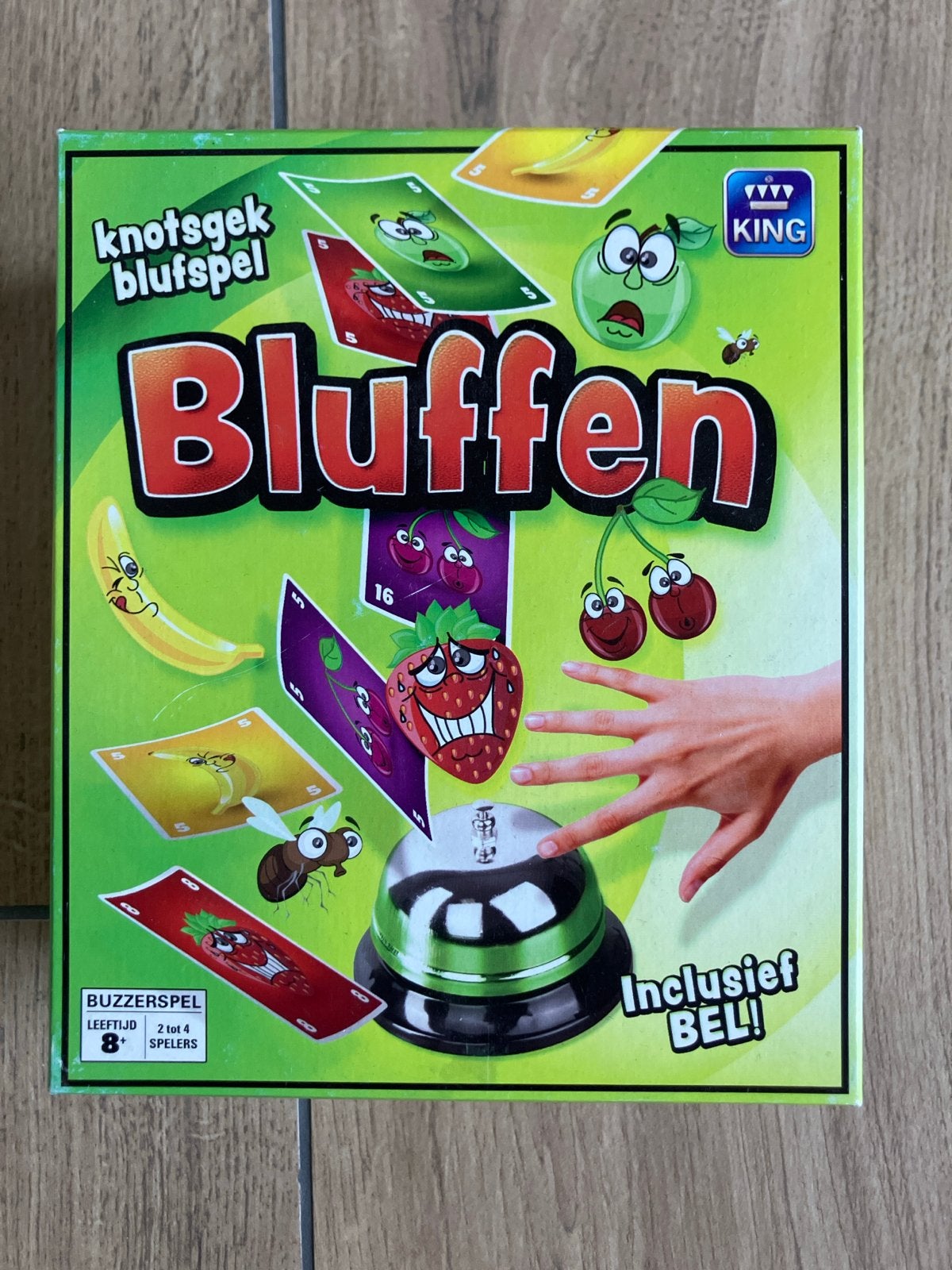 Bluffen kaartspel met bel - King Games, Drie of vier spelers, Ophalen, Gebruikt