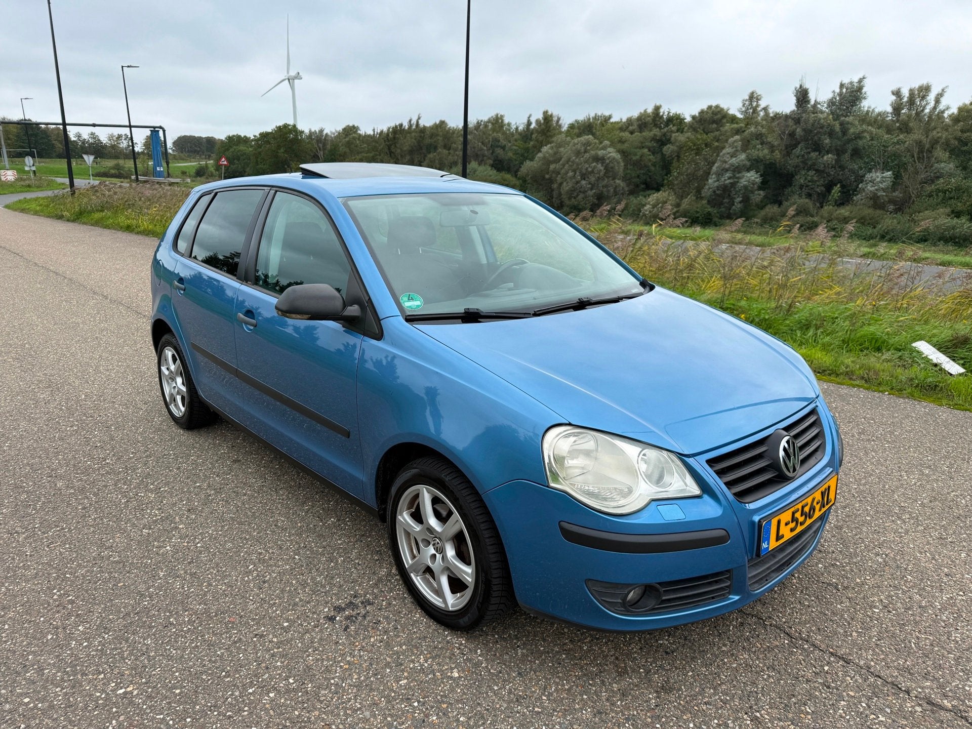Volkswagen Polo 1.2-12V Trendline Apk/Airco/Dakje/Park.senso, Voorwielaandrijving, 540 kg, Blauw, 1198 cc