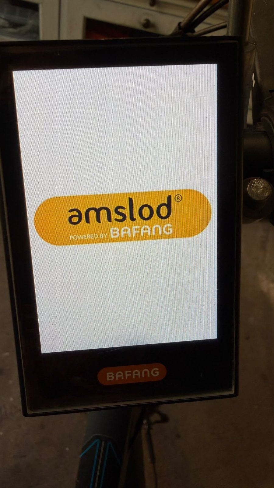 Amslod display en accu incl. Lader, Gebruikt