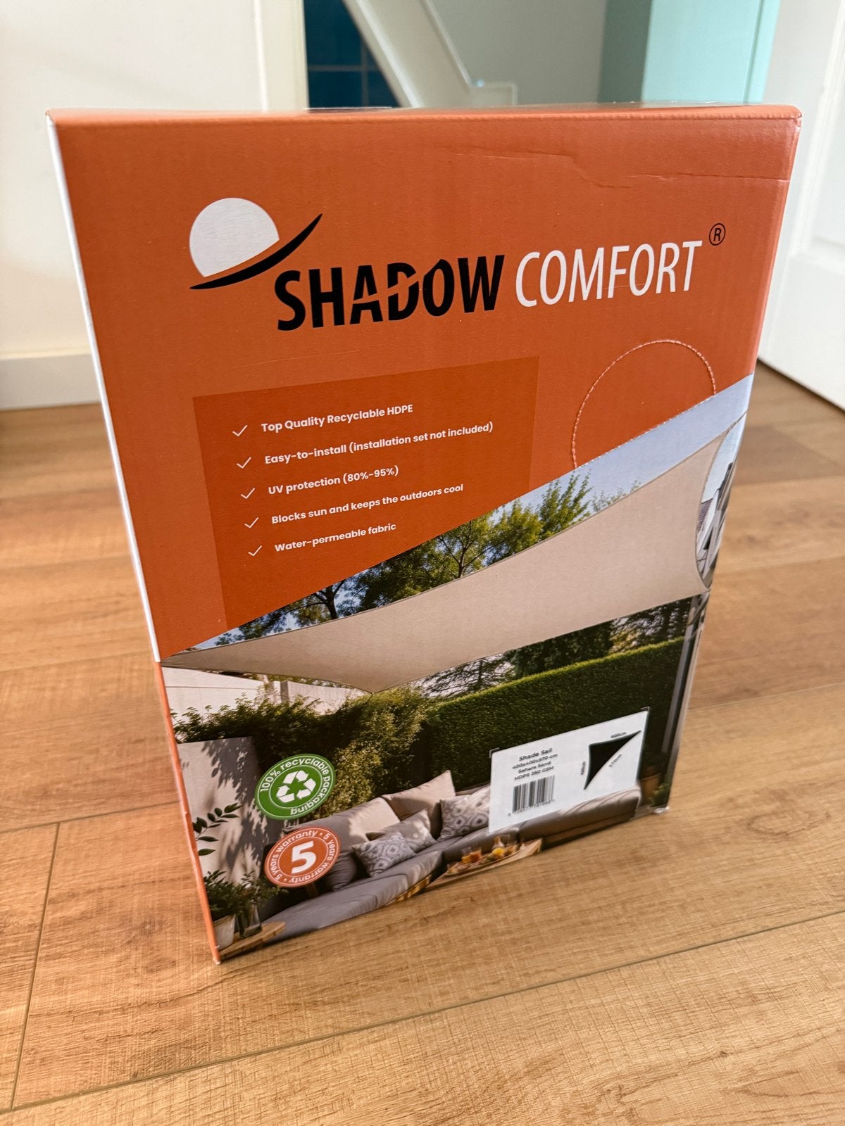 Shadow Comfort Schaduwdoek Driehoek 400x400x570 cm, Ophalen, Nieuw