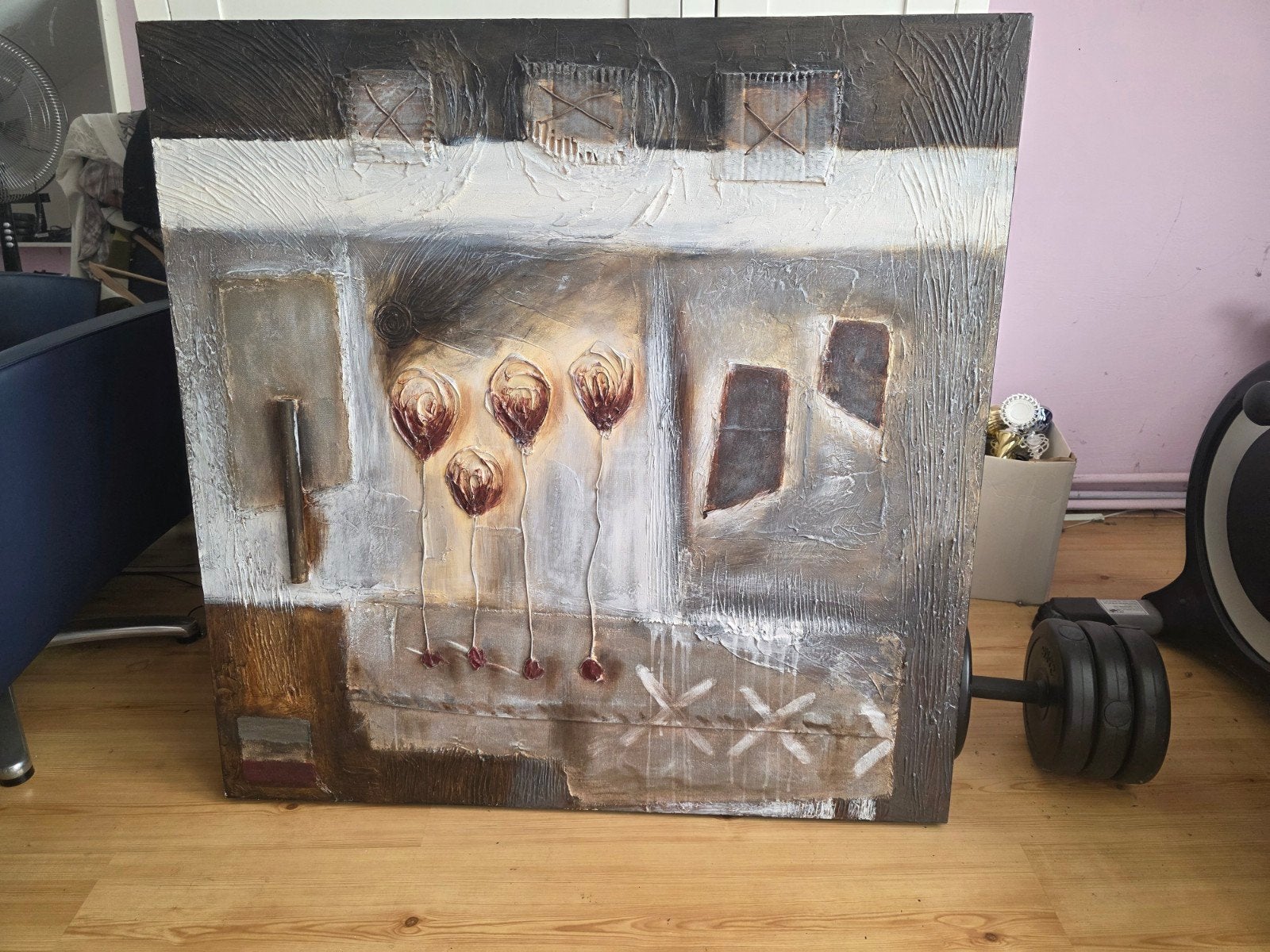 Schilderij 100 x100  van cobra art, Ophalen