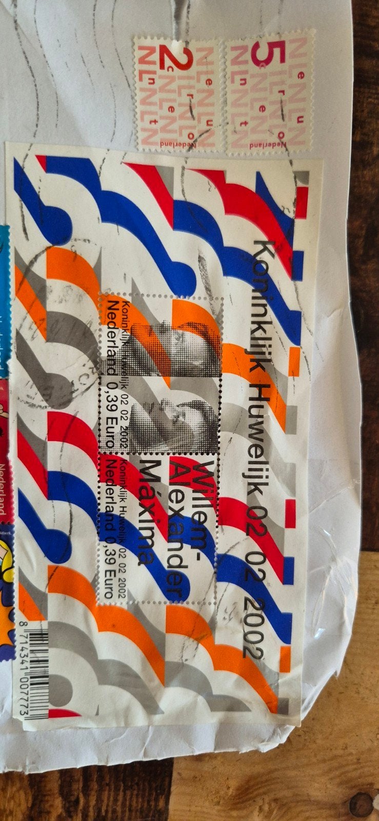 Gestempelde postzegels Koninklijk Huwelijk 2002 Nederland, Postzegels en Munten, Postzegels | Nederland, Ophalen of Verzenden