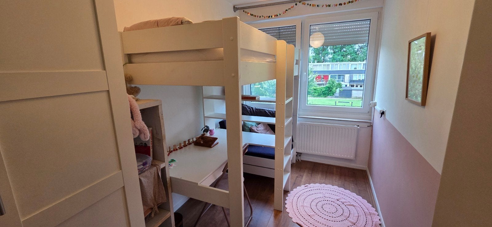 Hoogslaper met bureau en slaapbank Model Robin, Huis en Inrichting, Eenpersoons, Ophalen of Verzenden, Zo goed als nieuw, 90 cm