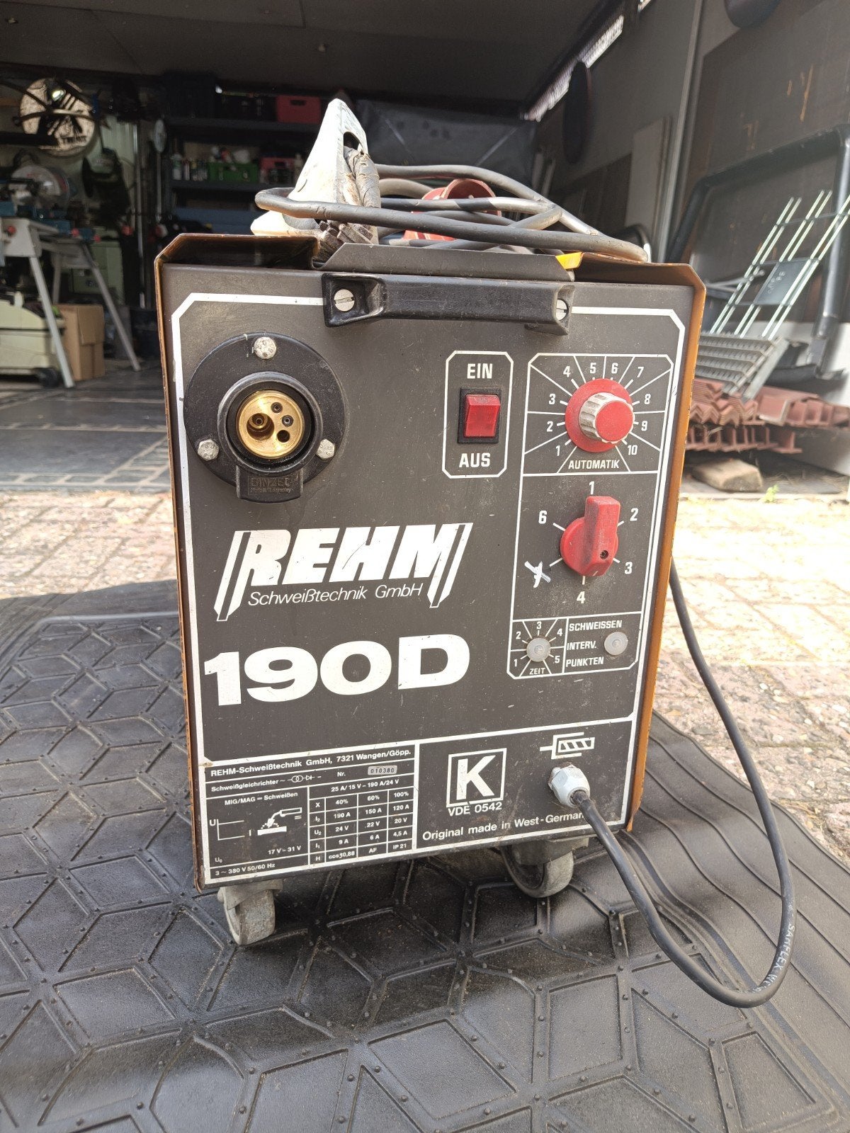 REHM Schweißtechnik 190D Lasapparaat - 16 Amp, Doe-het-zelf en Verbouw, Gereedschap | Lasapparaten, Ophalen of Verzenden