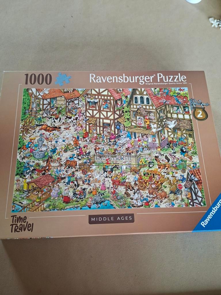 Middeleeuwen ravensburg 1000 st, Ophalen of Verzenden, 500 t/m 1500 stukjes, Zo goed als nieuw