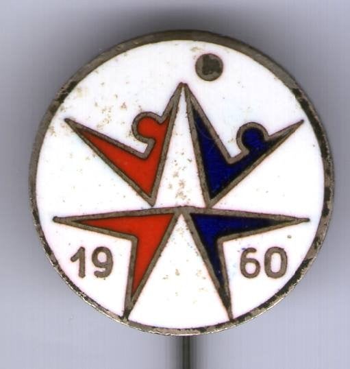 Dansen 1960 email op zilverkleurig speldje ( X_091), Verzamelen, Ophalen of Verzenden, Zo goed als nieuw, Sport, Speldje of Pin