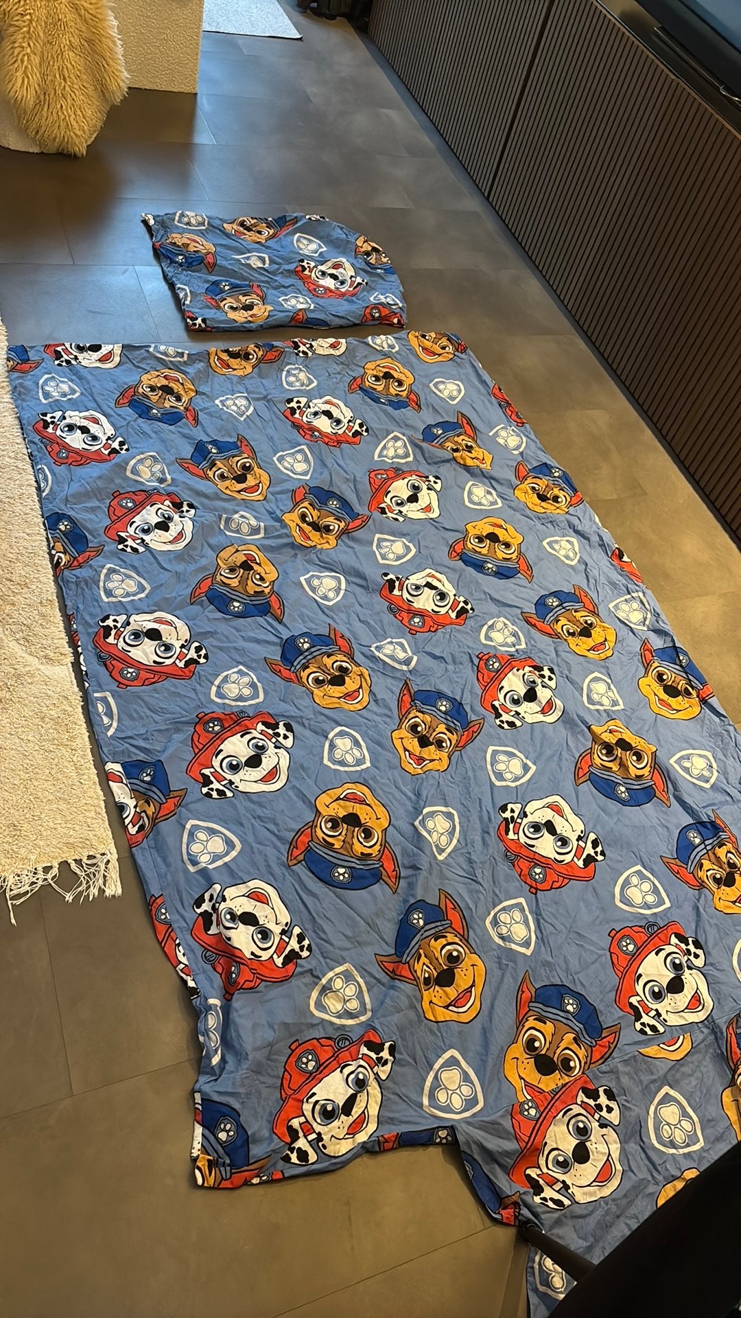 Paw Patrol dekbedovertrek + kussensloop, Overige kleuren, ., Ophalen of Verzenden, Zo goed als nieuw