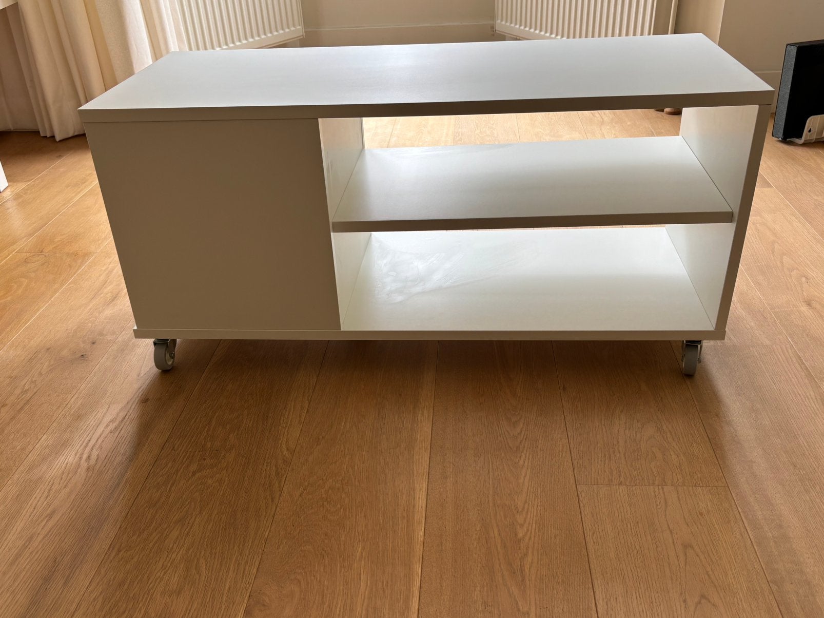 IKEA Vihals salontafel op wielen, Ophalen, 100 tot 150 cm, Zo goed als nieuw, Minder dan 100 cm