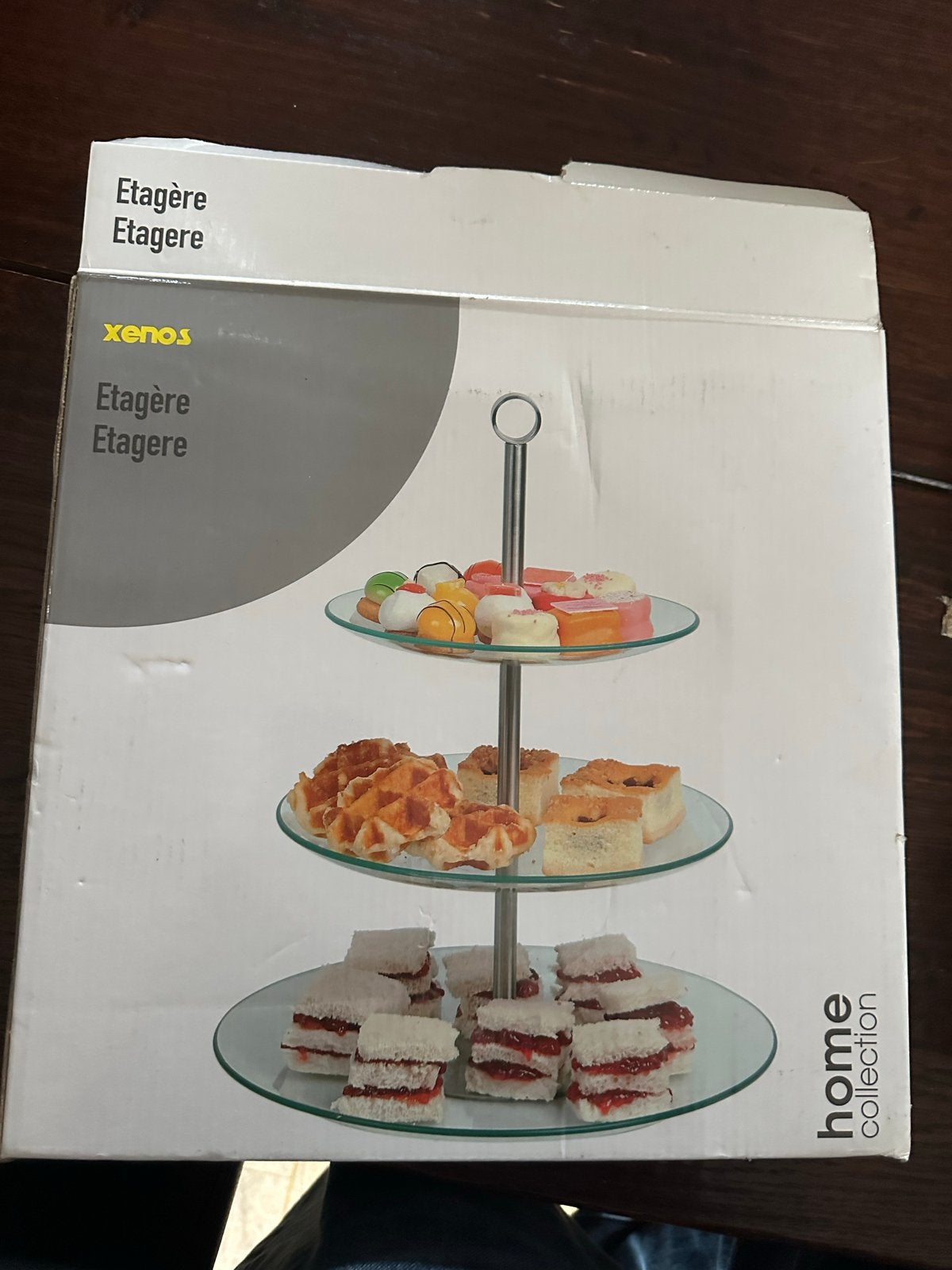 Etagere van Xenos - Zo goed als nieuw, Ophalen, Rond, Glas, Overige typen