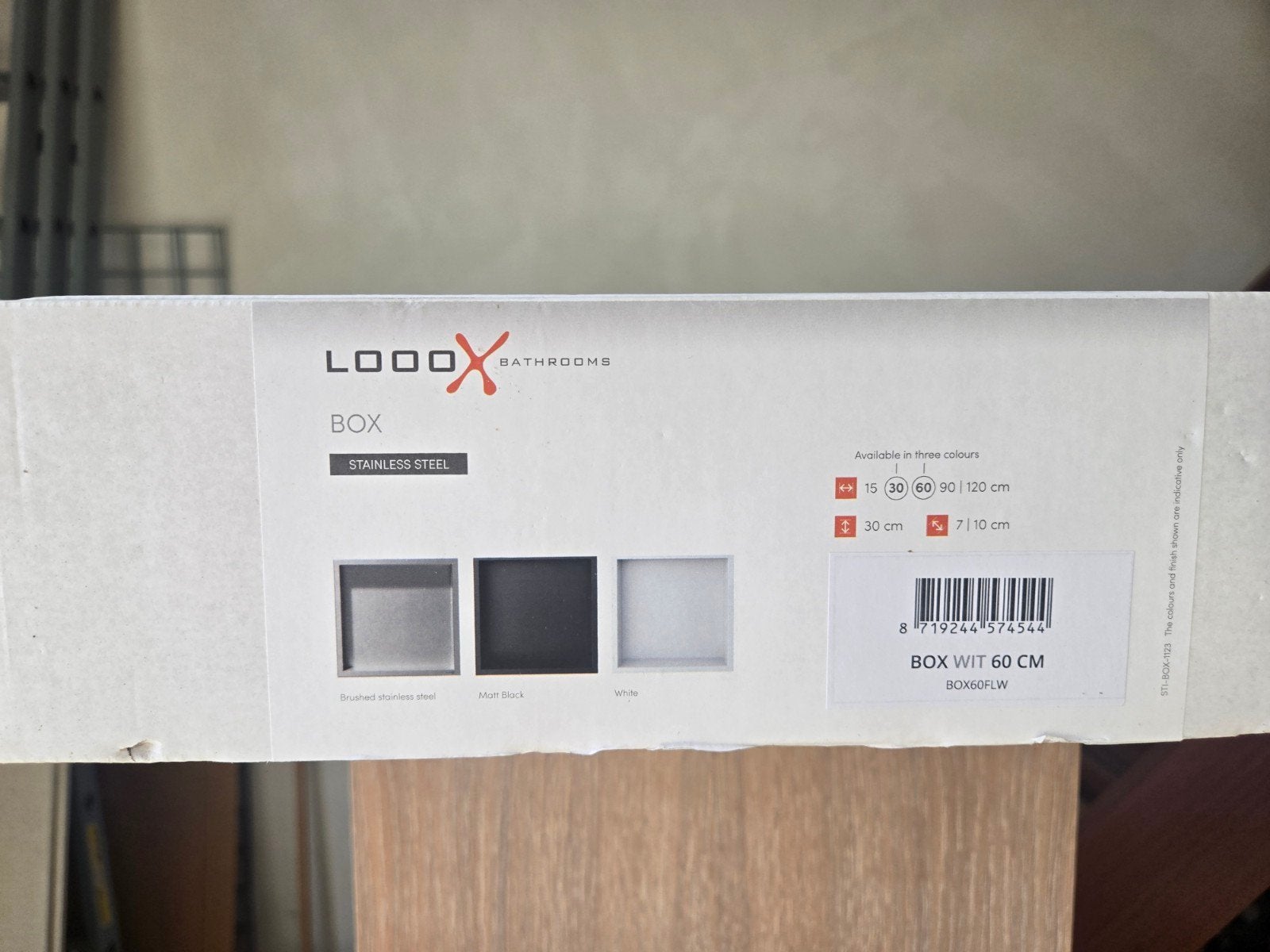 LoooX Box Stainless steel 60 cm  inbouw nis, Overige typen, Nieuw, Minder dan 25 cm, Minder dan 100 cm