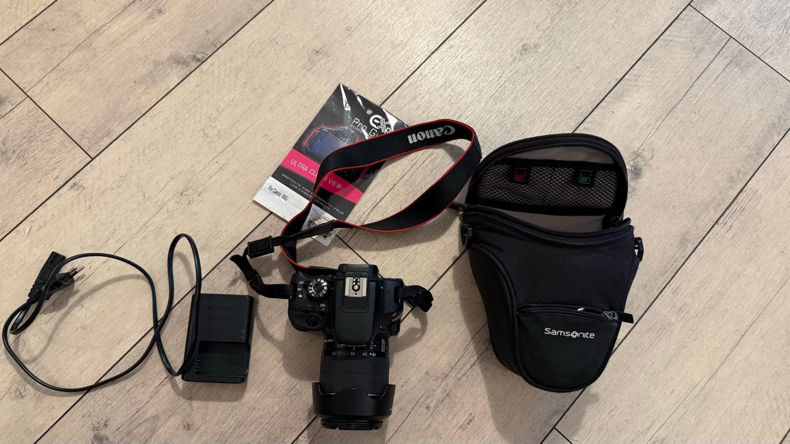 Canon EOS 100D Spiegelreflexcamera met 18-55mm lens, Spiegelreflex, Canon, 18 megapixels, Zo goed als nieuw