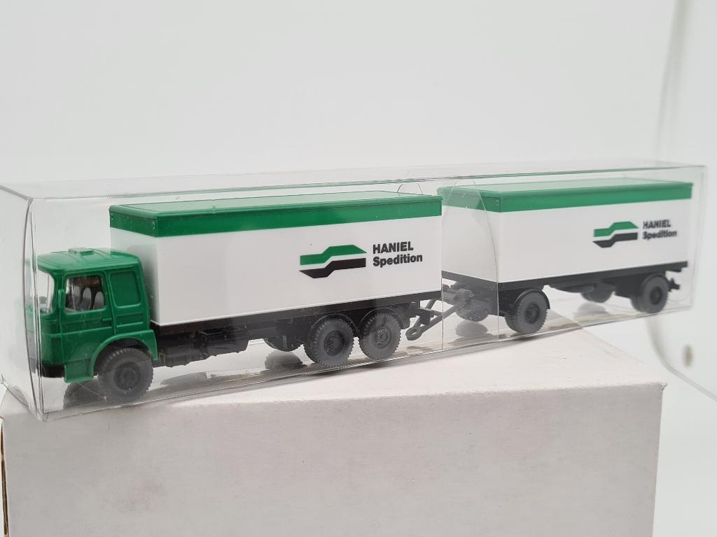 Haniel Spedition - MAN vrachtwagen combi - Wiking 1/87, Hobby en Vrije tijd, Verzenden, Zo goed als nieuw, Bus of Vrachtwagen