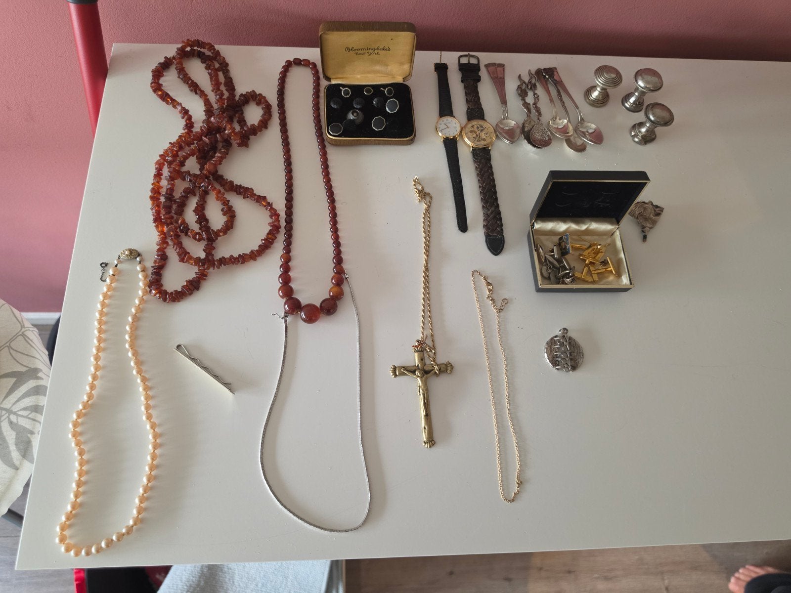 Diverse sieraden en accessoires, inclusief zilver, Overige merken, Staal, Gebruikt, Ophalen of Verzenden