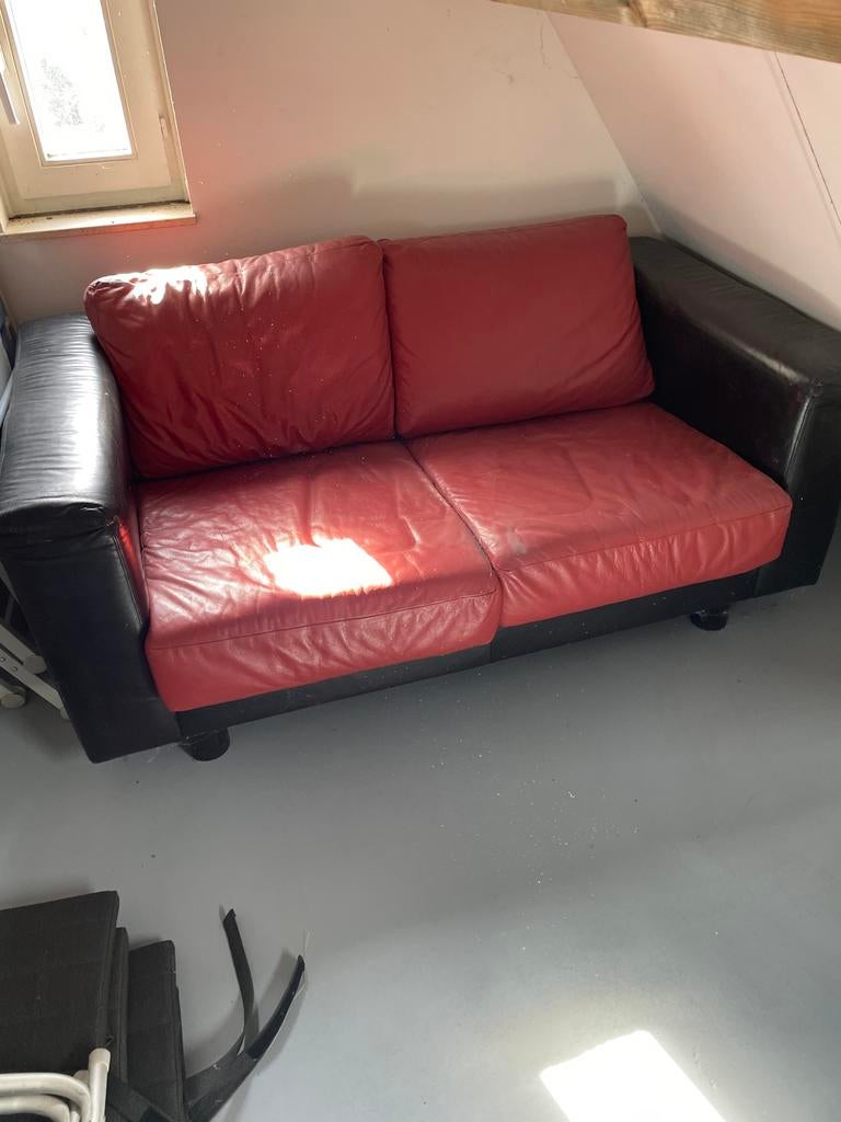 Leren bankje, 155x88 cm, Huis en Inrichting, Banken | Bankstellen, Gebruikt, Tweepersoons, 75 tot 100 cm, Ophalen of Verzenden