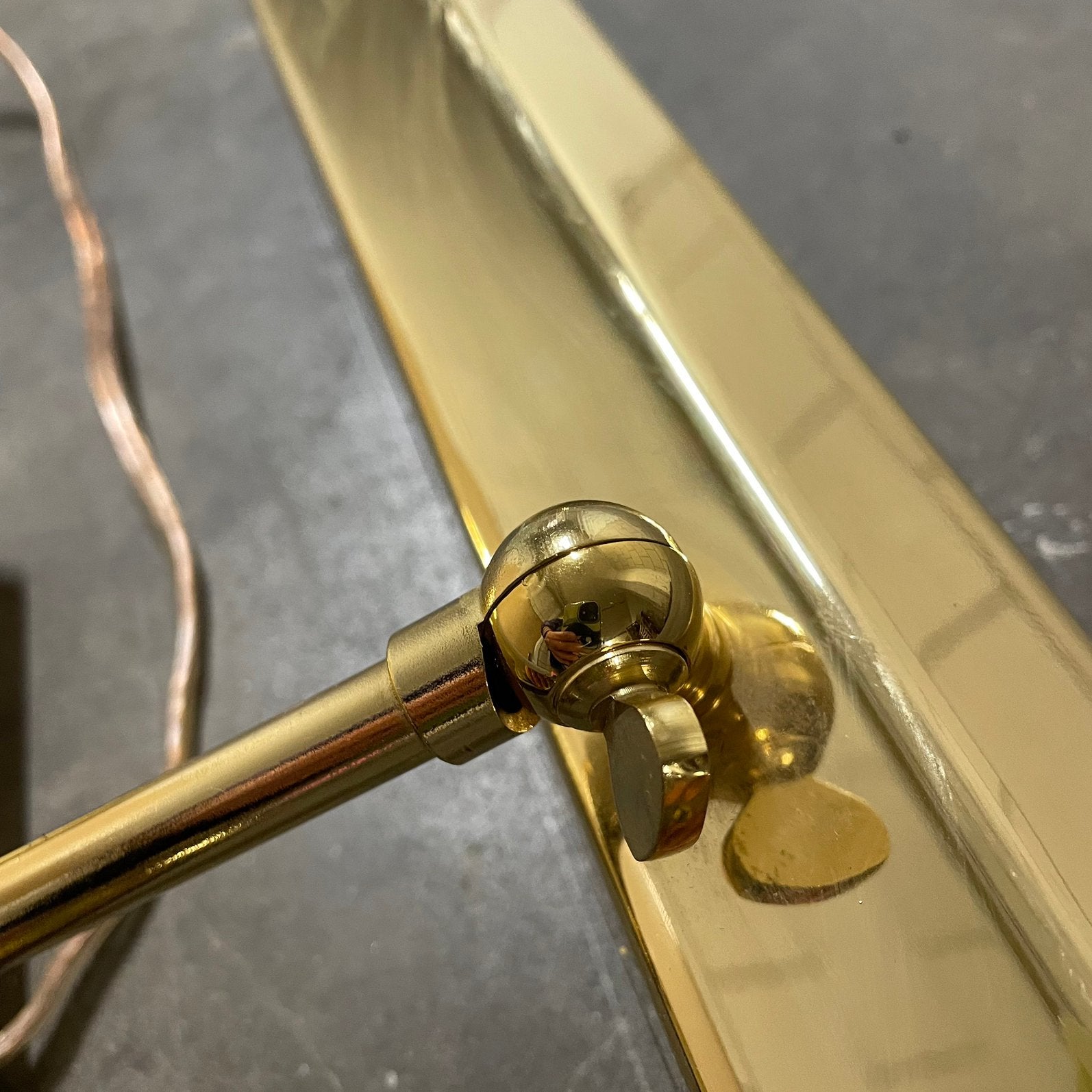 Schilderij of piano verlichting messing lamp jaren 80, Metaal, ., Zo goed als nieuw, Klassiek