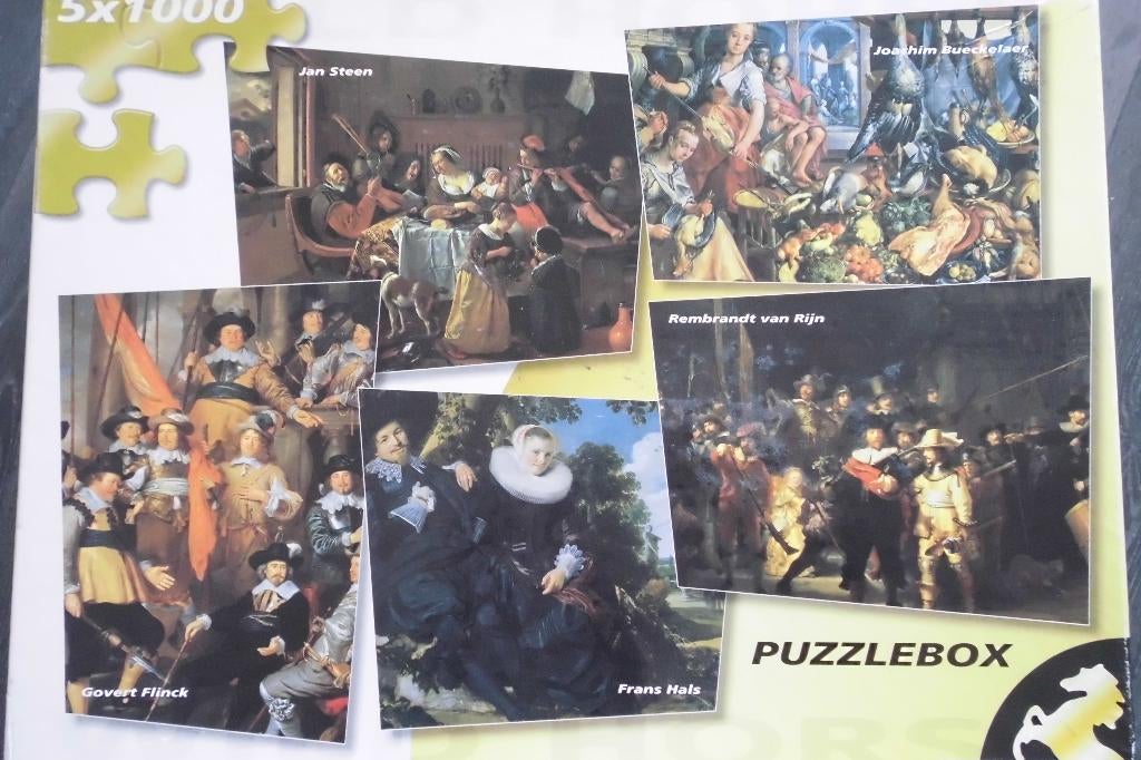 puzzelbox diverse schilders, Ophalen of Verzenden, Meer dan 1500 stukjes, Gebruikt