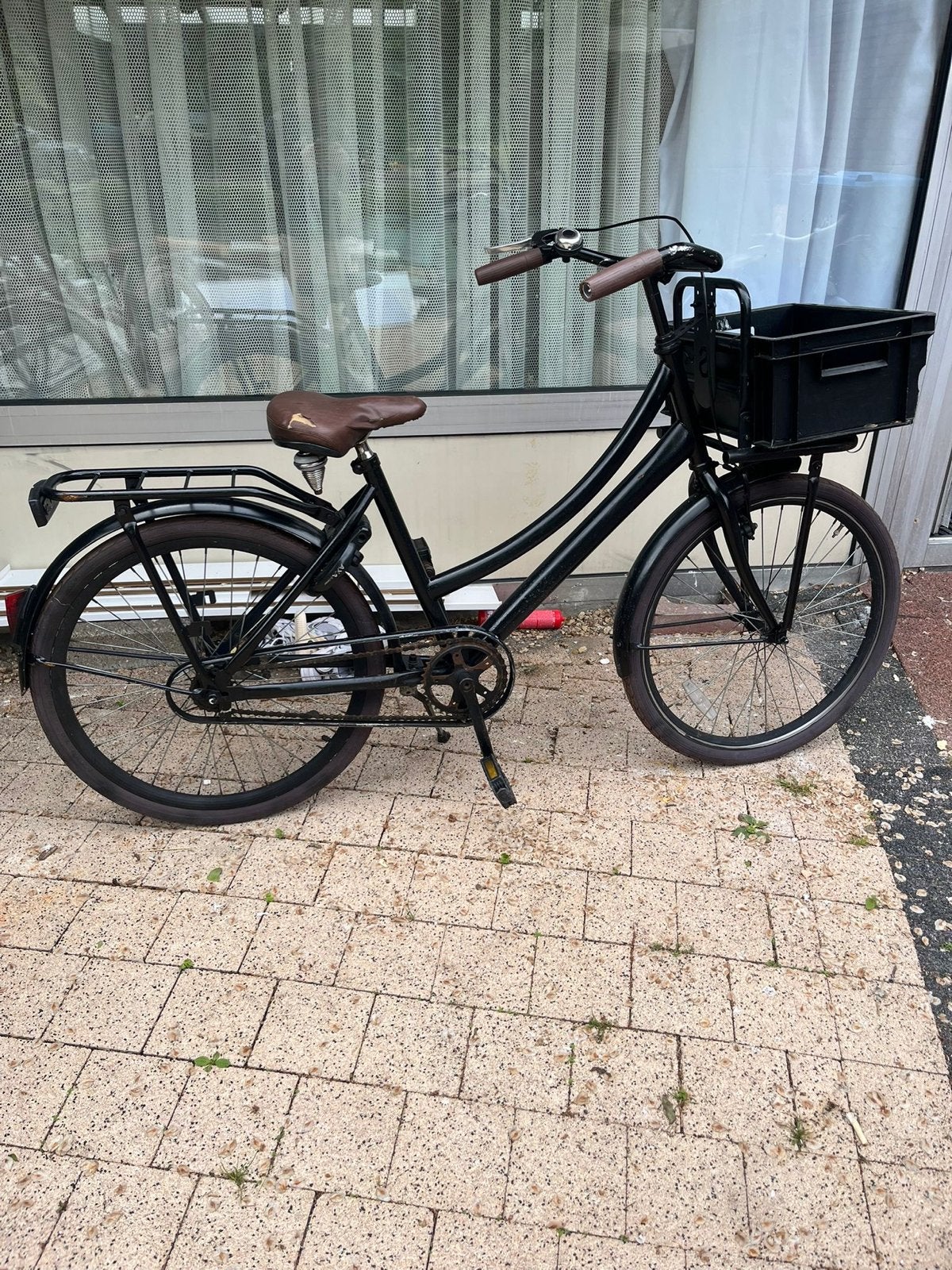 Zwarte kinderfiets krat, Ophalen, Gebruikt, Minder dan 16 inch