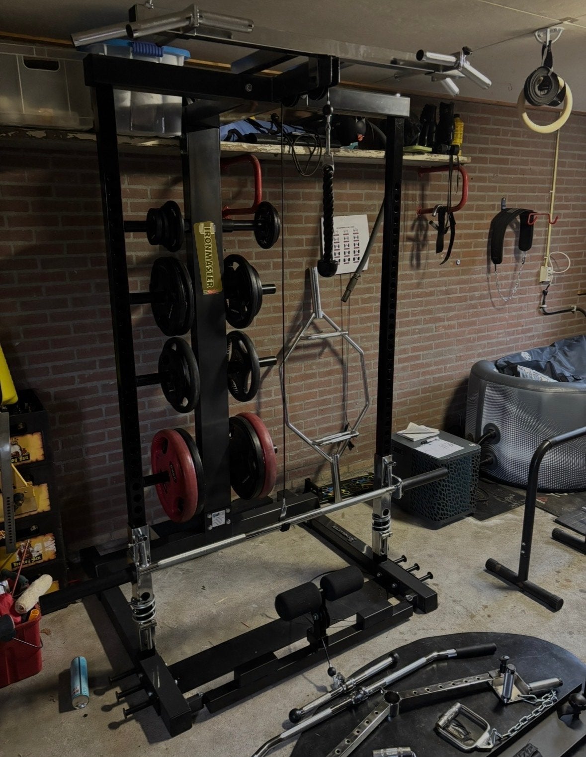 Ironmaster IM2000 Smith Machine met diverse accessoires, Sport en Fitness, Fitnessapparatuur, Ophalen, Gebruikt, Krachtstation
