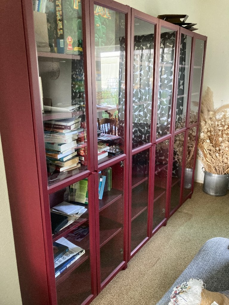 IKEA Billy/Oxberg Boekenkast - Bordeauxrood (3 stuks)