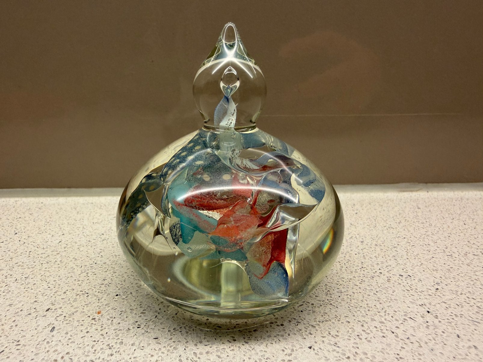 Vera Walther, gesigneerd Duits studio art glass, jaren 80, Ophalen of Verzenden