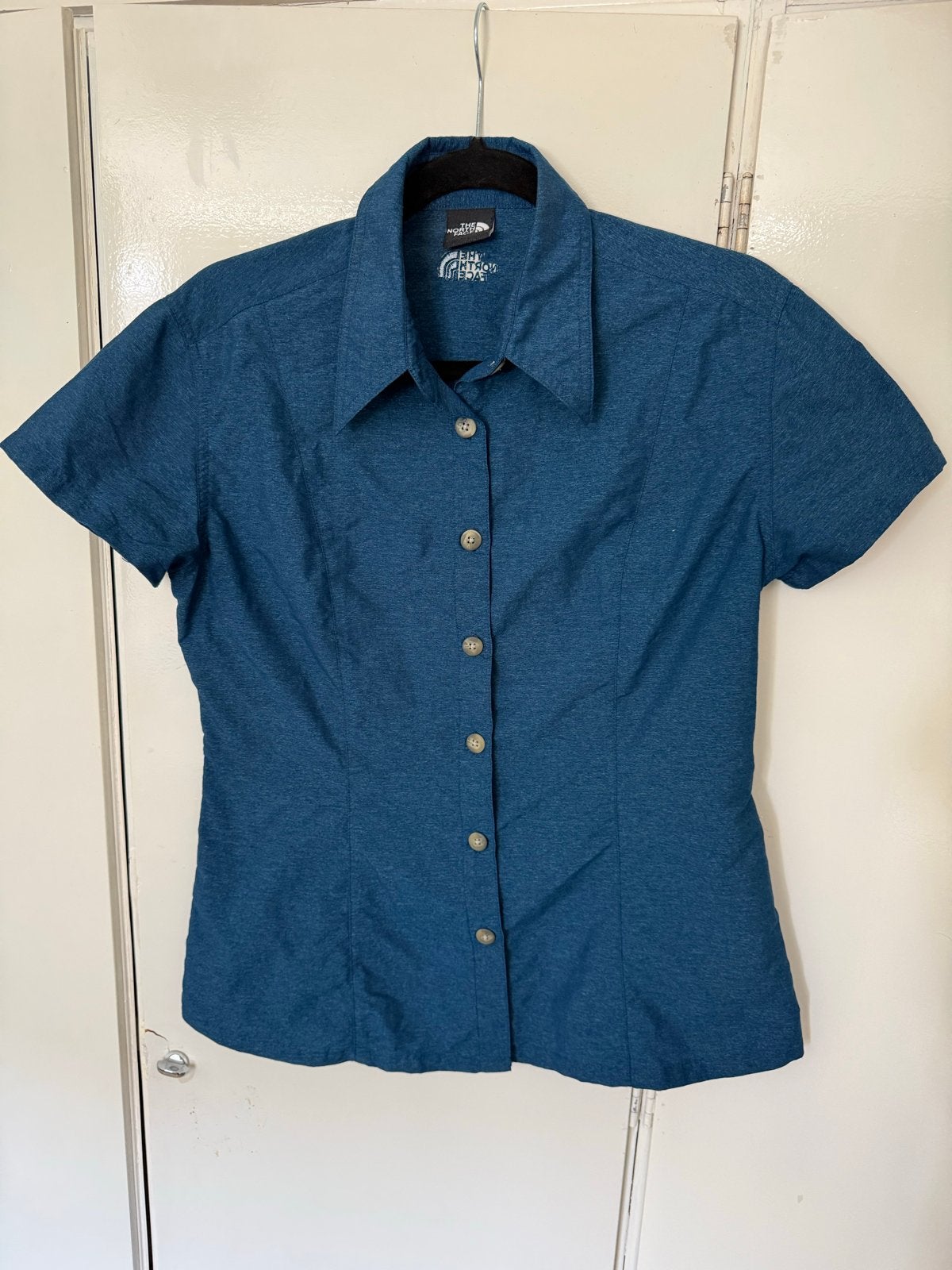 The North Face Dames Blouse - Ideaal voor Wandelen - Maat M, Ophalen of Verzenden, Gedragen, Maat 38/40 (M), Blauw