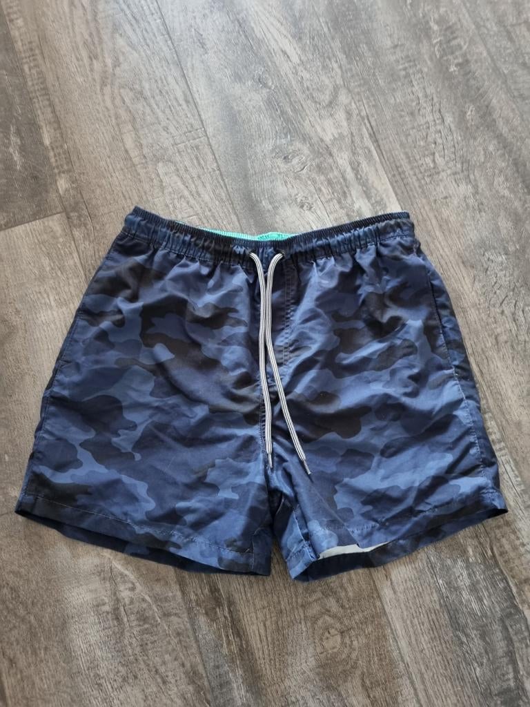 Zwemshort maat M - Blauw camouflagepatroon, Ophalen of Verzenden, Maat 48/50 (M), Blauw, Zwemshort