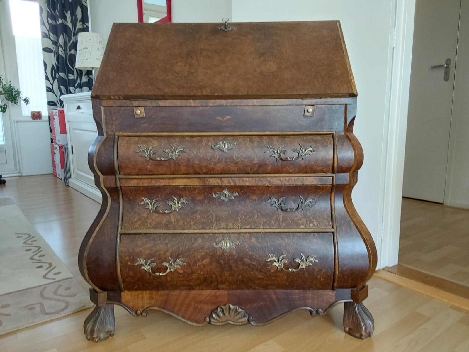 Antiek Biedermeier Secretaire Bureau, Antiek en Kunst, Ophalen