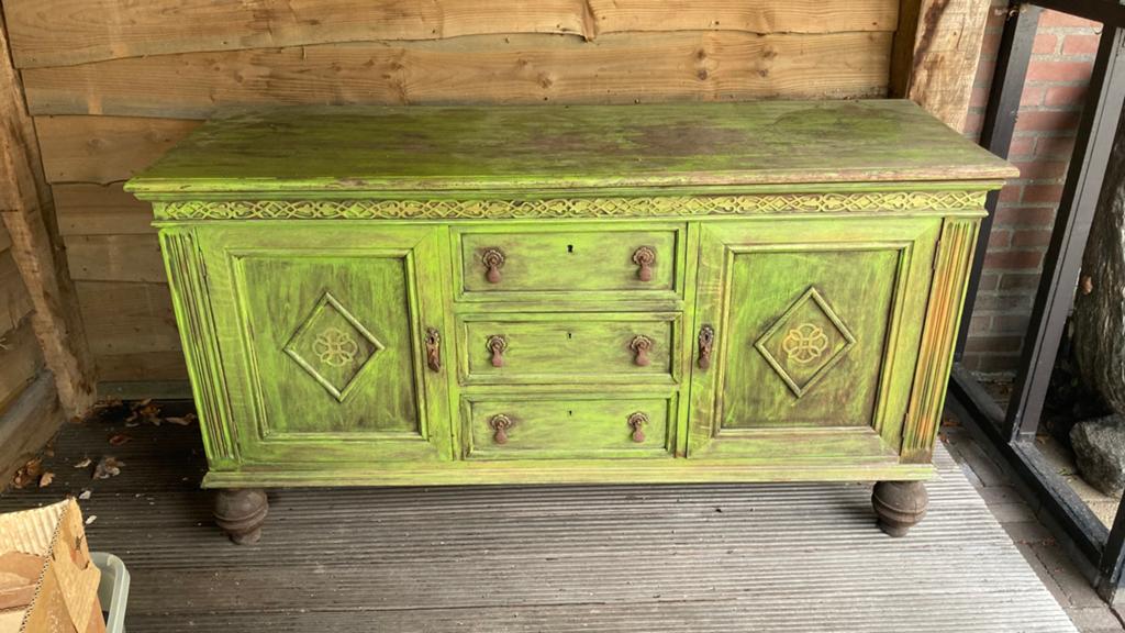 Groene buffetkast GRATIS OPHALEN, Antiek en Kunst, Ophalen