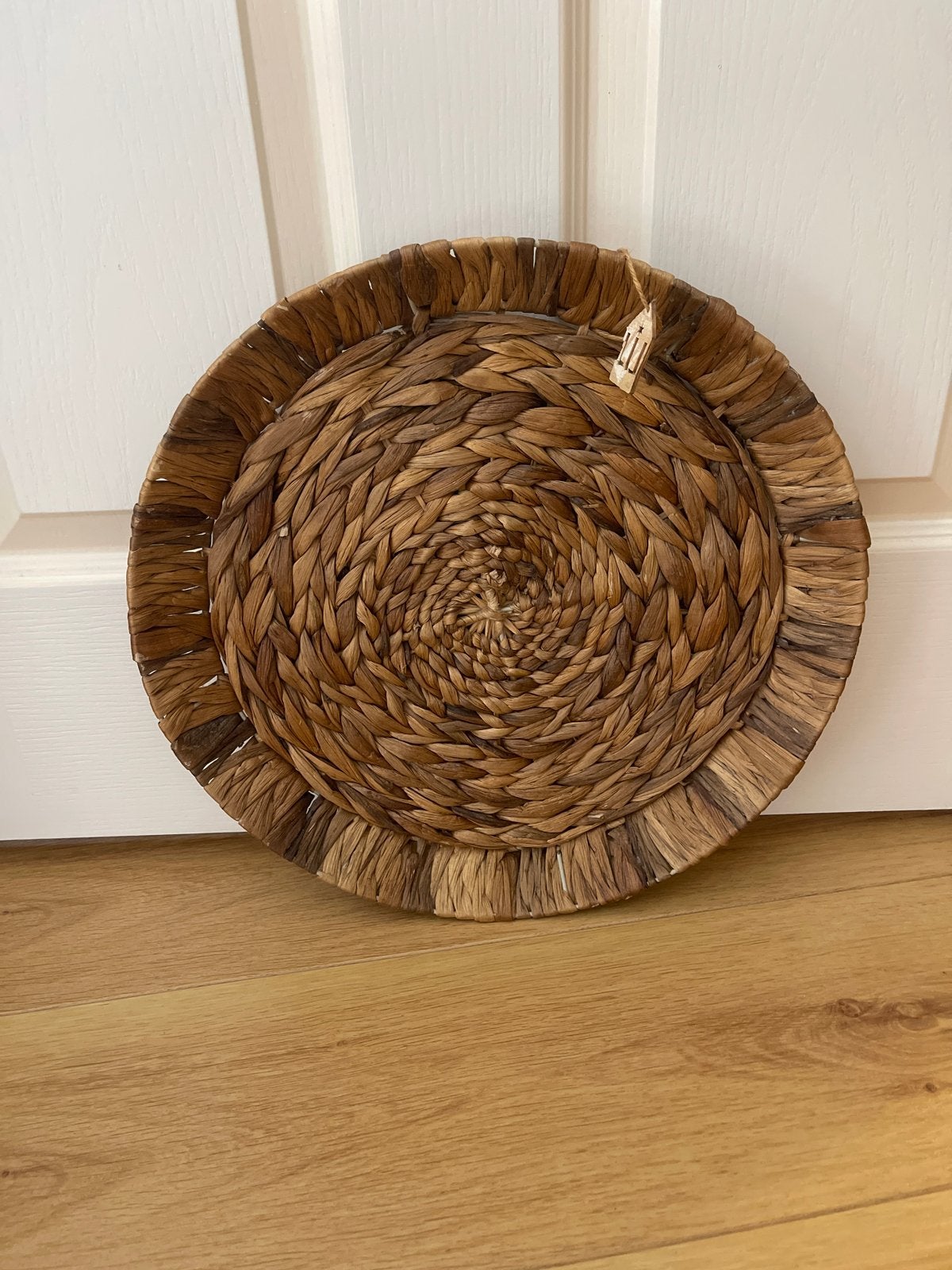 Decoratieve rieten wanddecoratie of onderzetter, Boho, Ophalen of Verzenden, Zo goed als nieuw, Natuurlijk materiaal