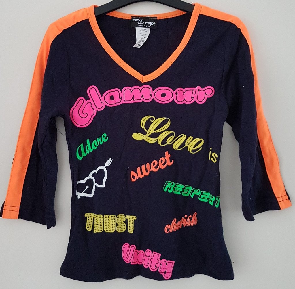 Donkerblauw shirt maat 122 NIEUW (0781) a, Next Concept, Meisje, Nieuw, Ophalen of Verzenden