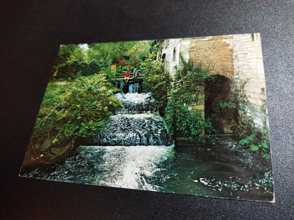 Ansichtkaart Valkenburg waterval Geulhemermolen, Verzamelen, Ophalen of Verzenden, 1960 tot 1980, Gelopen, Limburg