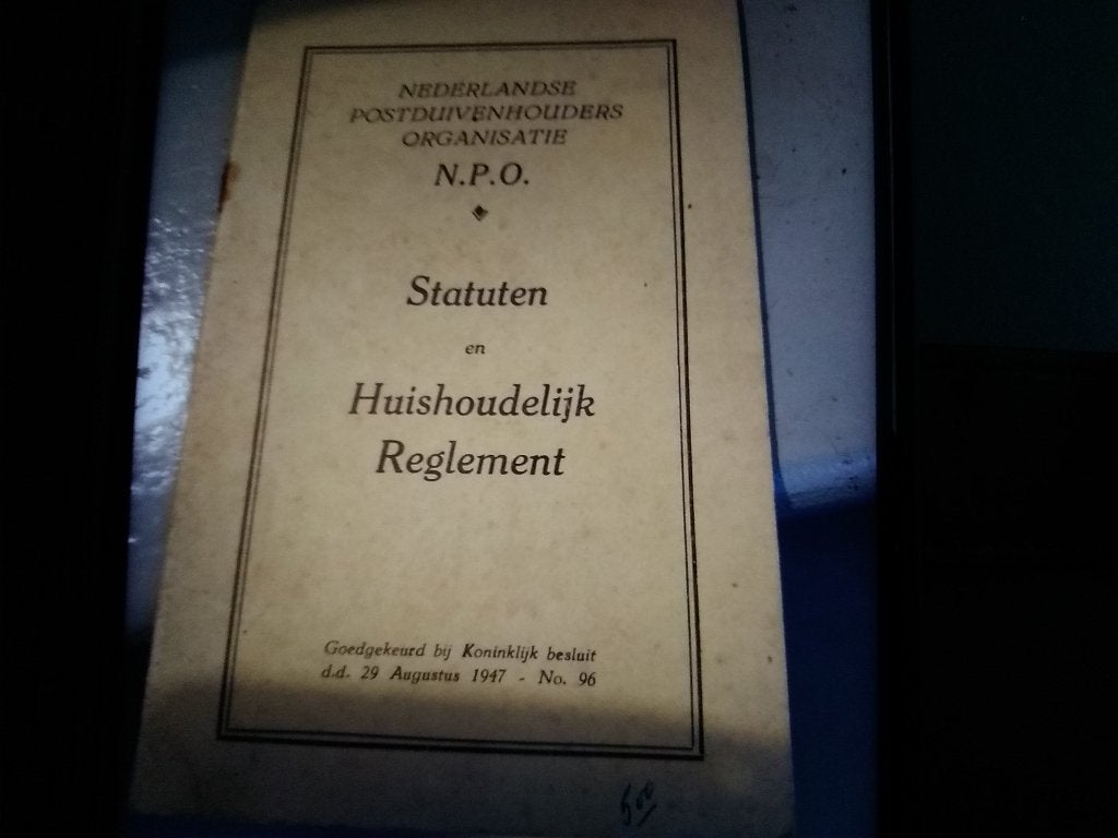 NPO statuten huishoudelijk reglement, Ophalen of Verzenden, 1940 tot 1960, Nederland, Tijdschrift