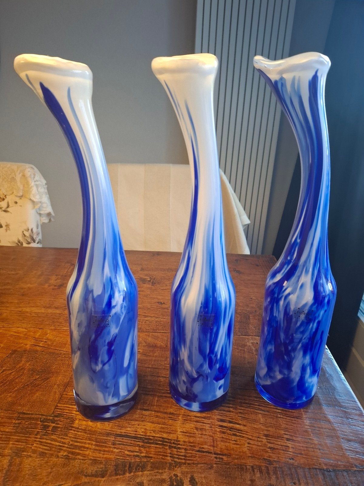 Fidrio glazen vazen uit de 'Delfts Blue' collectie., Ophalen of Verzenden