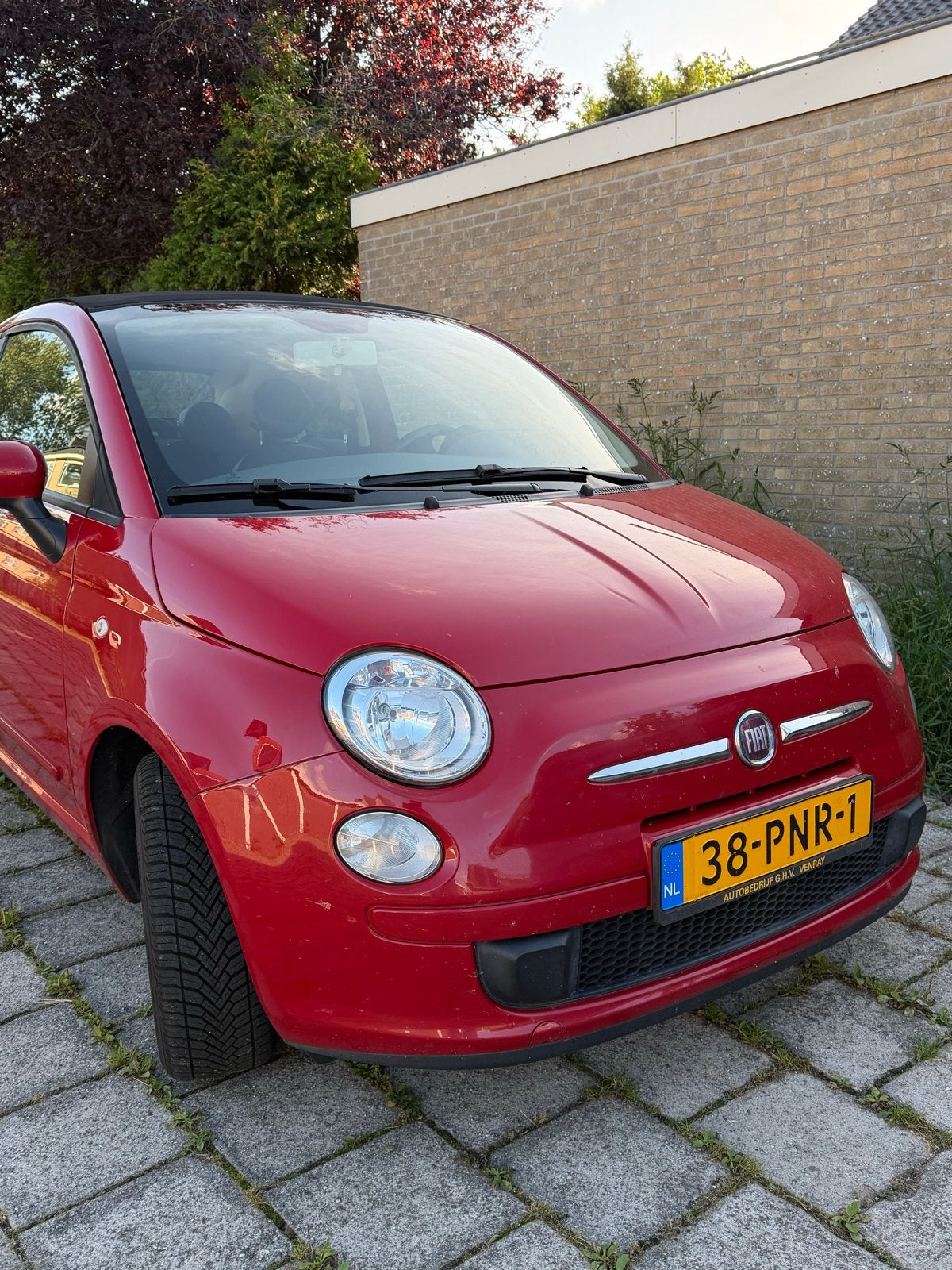 Fiat 500C 1.2 AUT 2011 Rood, Euro 5, 1242 cc, 4 cilinders, Origineel Nederlands
