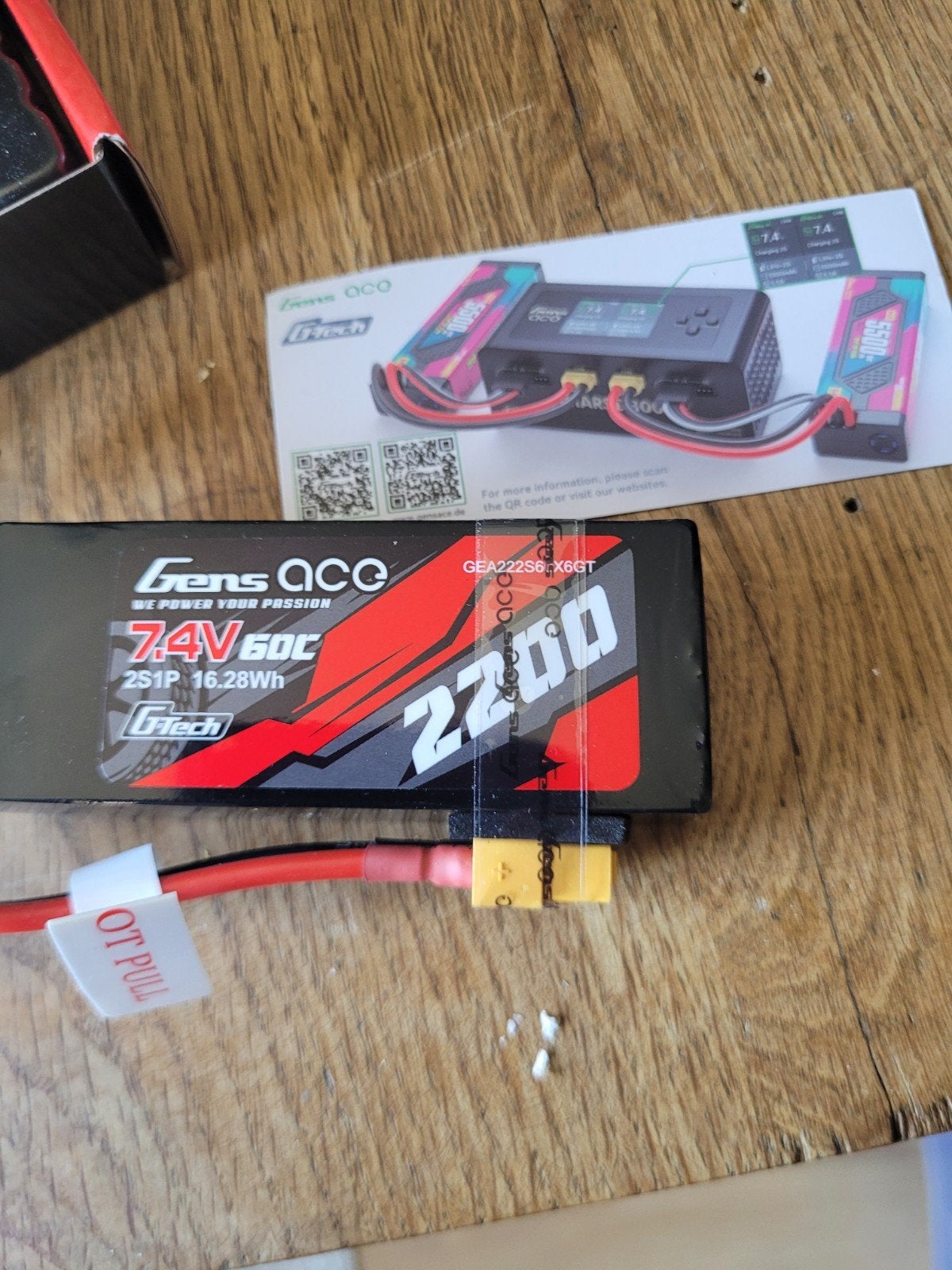 lipo gens ace 2s 7.4v 60c nieuw, Ophalen of Verzenden, Nieuw, Overige schalen, Onderdeel