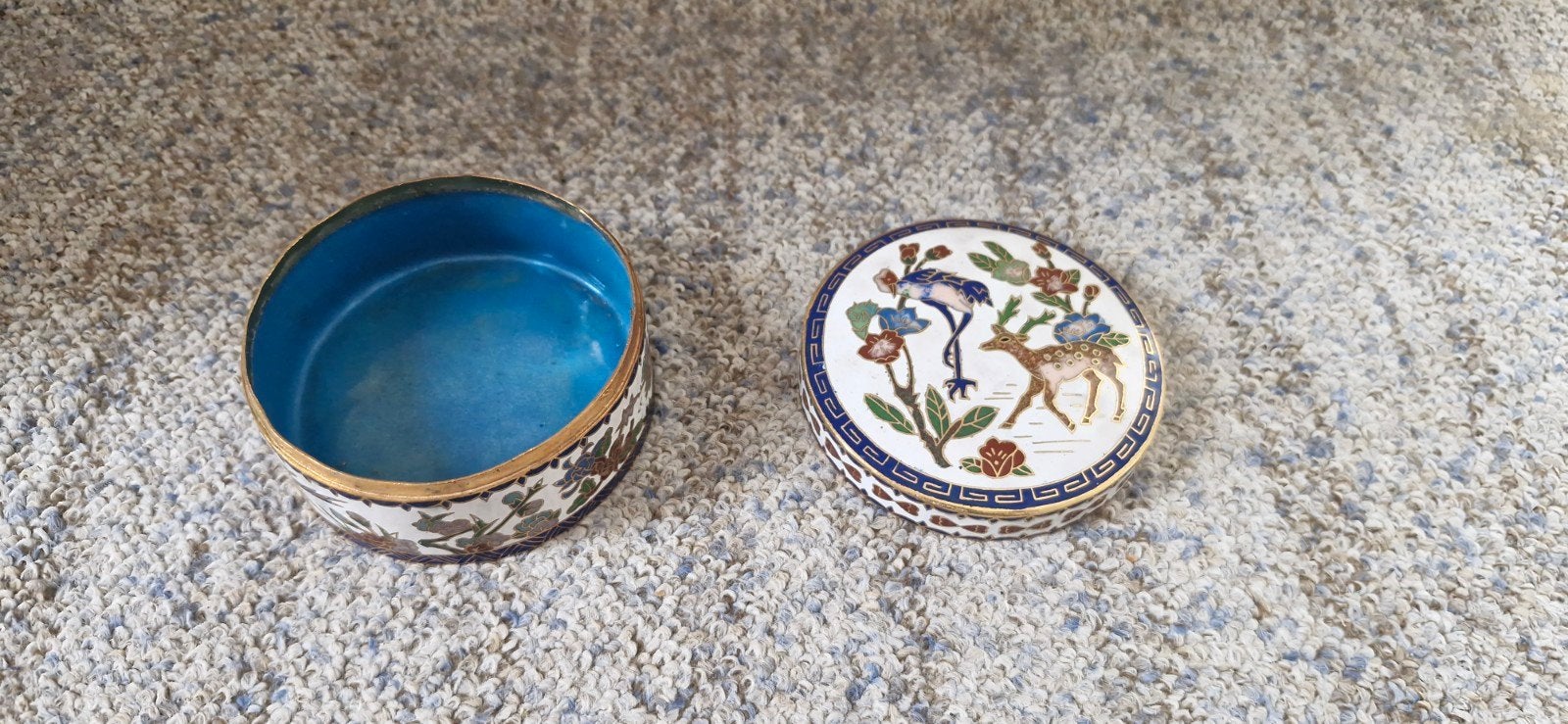 Chinees sieradendoosje van cloisonnee, Ophalen of Verzenden