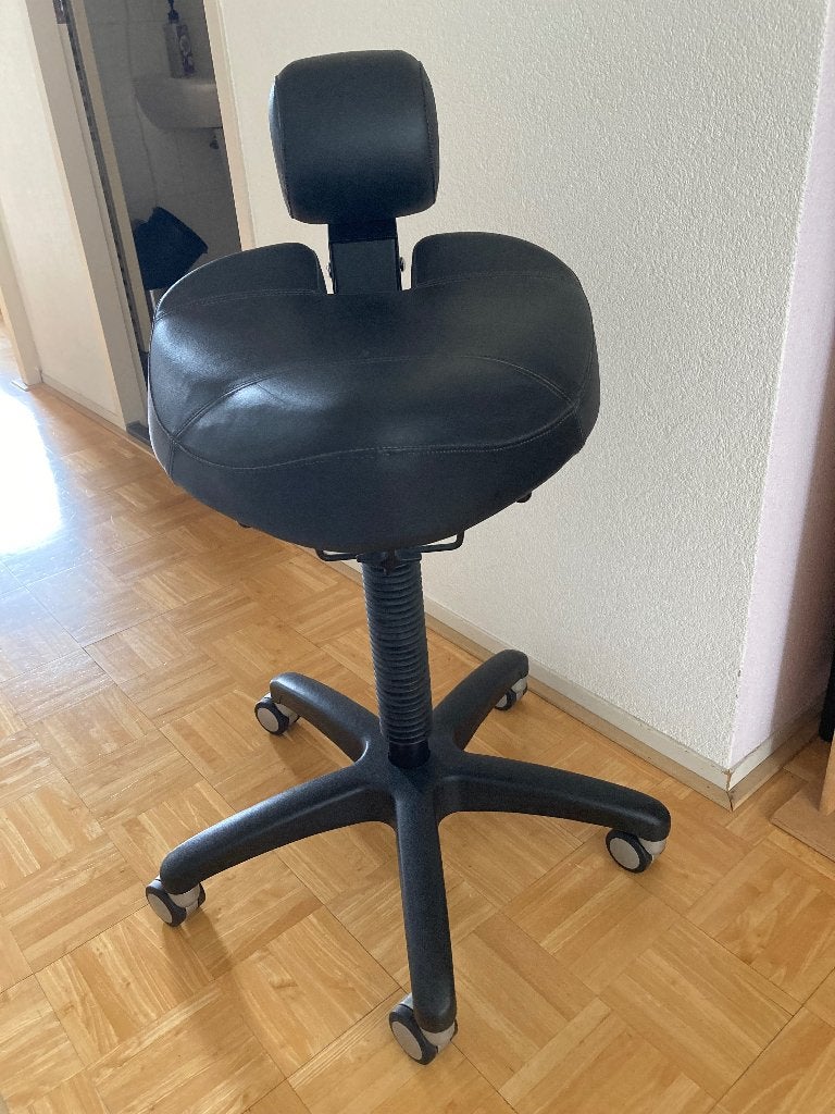 kappersstoel, Huis en Inrichting, Stoelen, Ophalen, Zwart, Zo goed als nieuw, Eén
