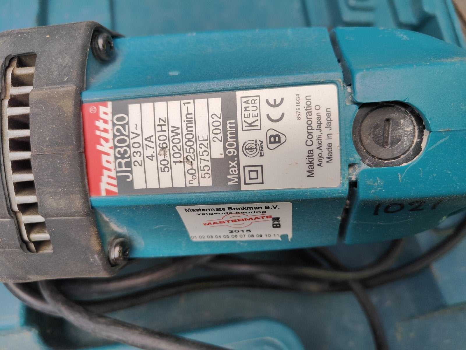 Makita JR3020 Reciprozaag 1020W (Gebruikt), Ophalen, Gebruikt, 70 mm of meer, 600 tot 1200 watt