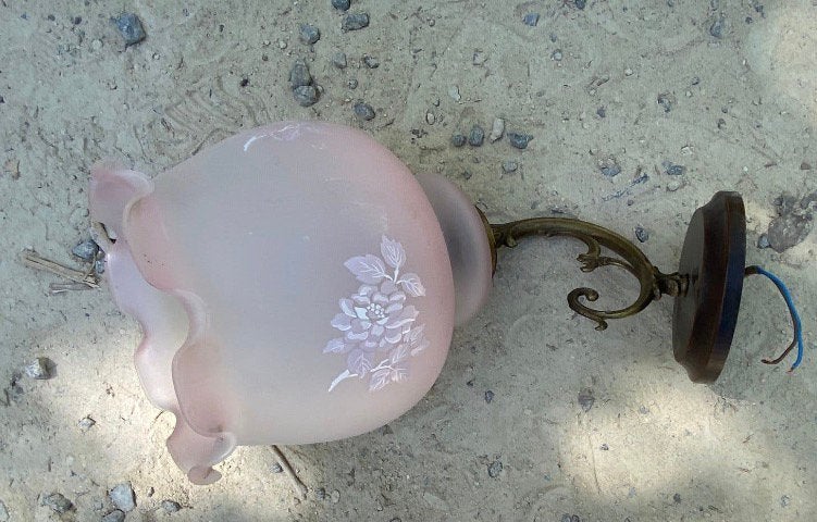 Brocante wandlampje, Ophalen of Verzenden, Zo goed als nieuw, Glas