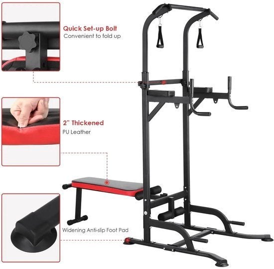 Power Tower – Fitnessstation – Pull-up Bar – Trainingsrek, Corvance B.V., Verzenden, Nieuw, Corvancebol@gmail.com