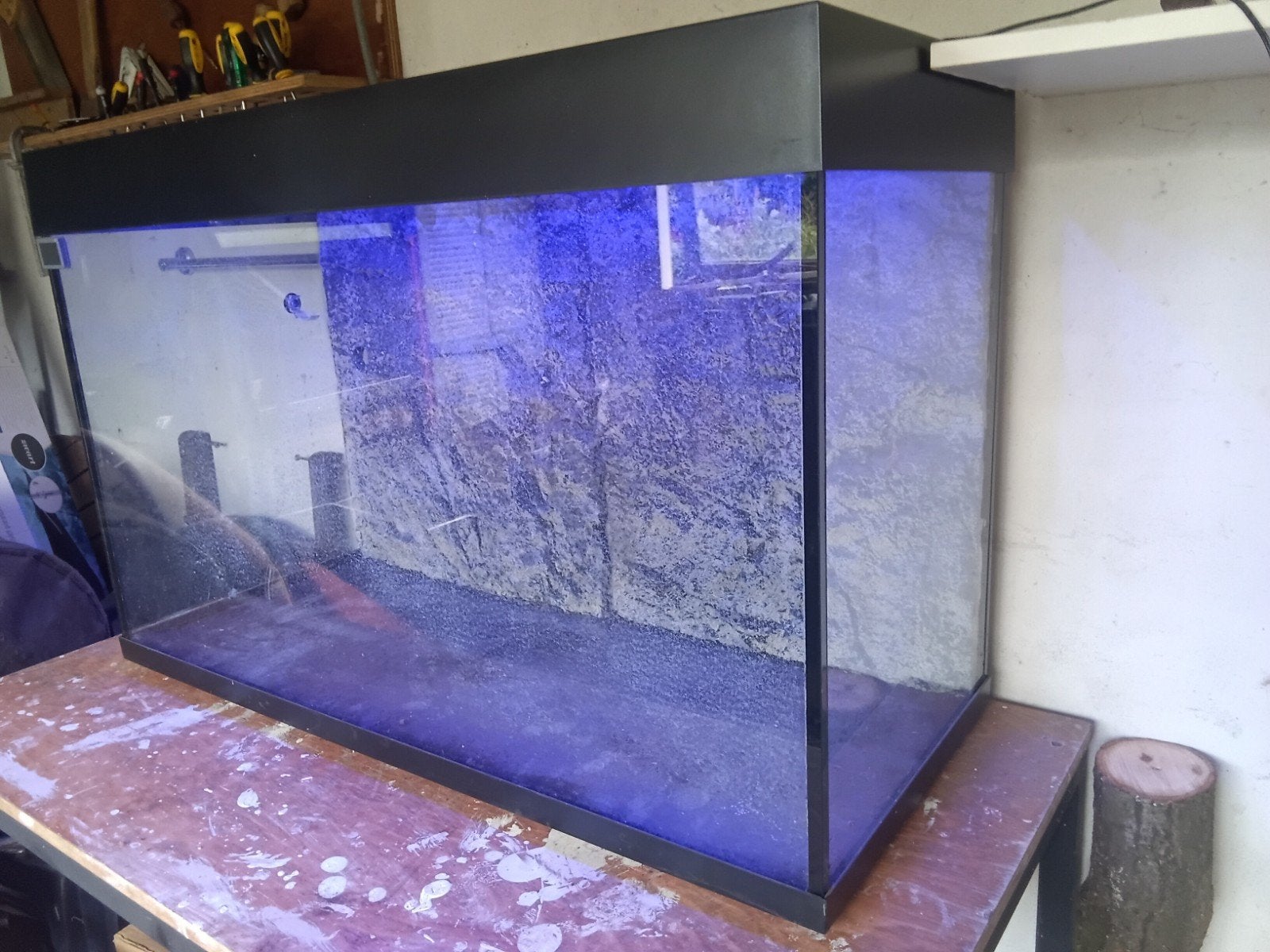 aquarium 100x60x40 ( b h d) met led verlichting, Ophalen, Leeg aquarium