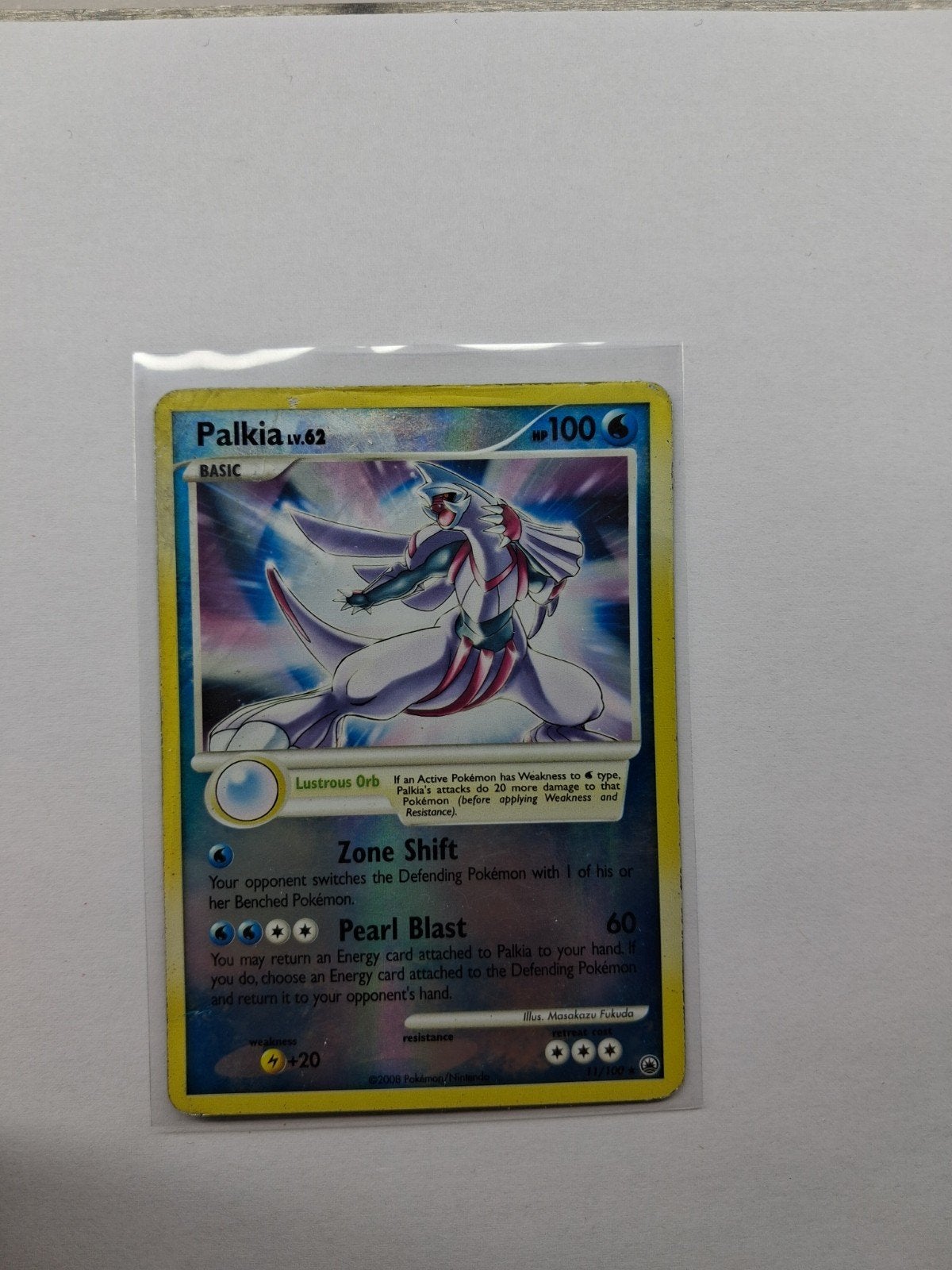 Palkia pokémon majestic dawn, Hobby en Vrije tijd, Verzamelkaartspellen | Pokémon, Ophalen of Verzenden, Gebruikt