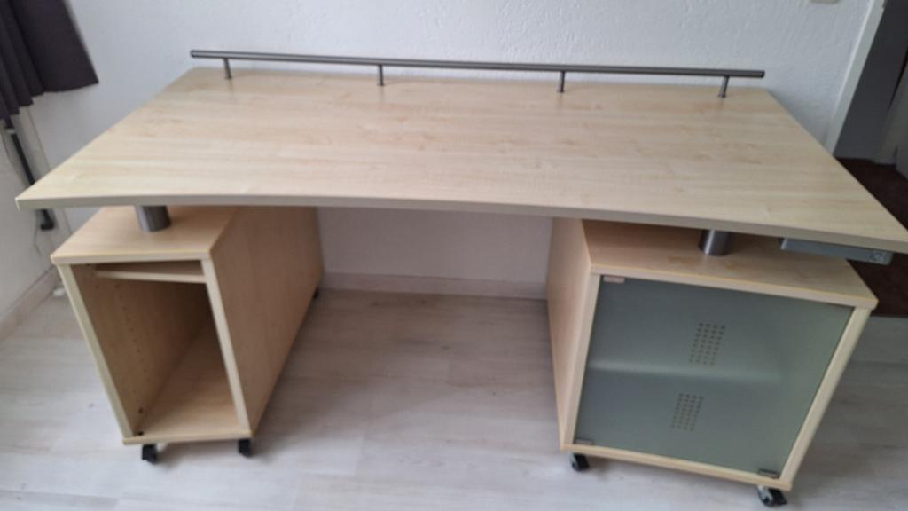 Bureau met wieltjes en div opties in kastjes., Ophalen of Verzenden, Gebruikt