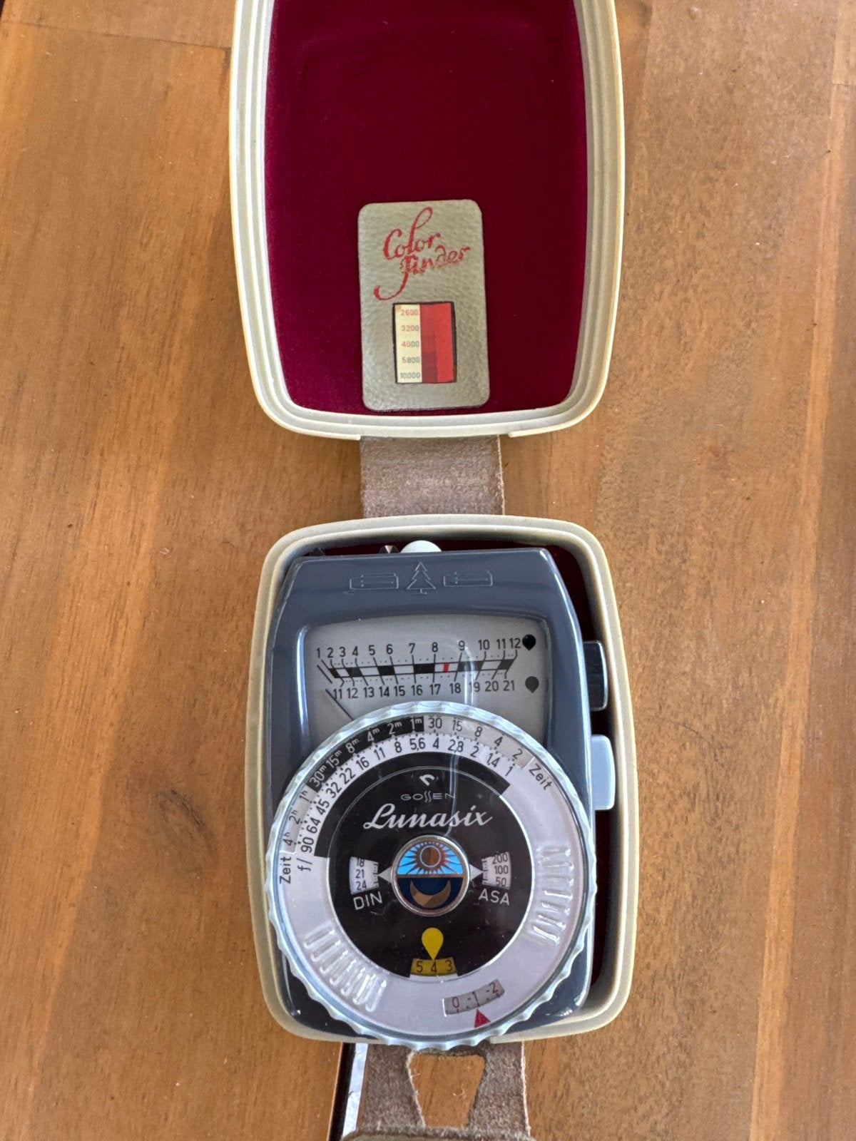 Vintage Gossen Lunasix Lichtmeter met Color Finder, Verzenden, Gebruikt