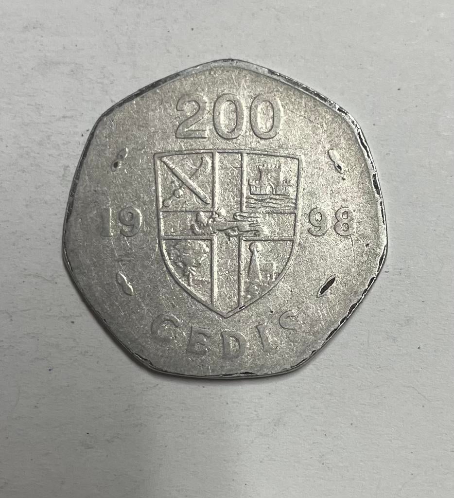 200 cedis Ghana 1998, Ophalen of Verzenden, Overige landen