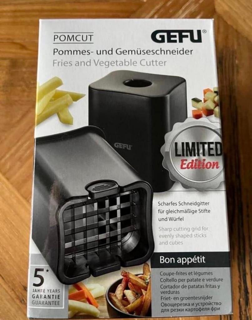 GEFU POMCUT Friet- en Groentesnijder - Limited Edition, Overige typen, Nieuw, Ophalen of Verzenden, Zwart