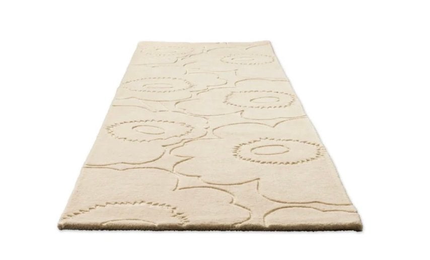 Brink en Campman loper Marimekko Piirto Naturel White, Ophalen, 50 tot 100 cm, Beige, Rechthoekig